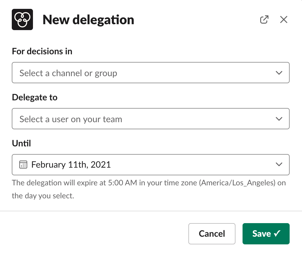 An example of a screenshot of Slack